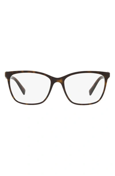 Shop Tiffany & Co 54mm Square Optical Glasses In Blue Havana