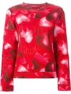 VALENTINO Heart Print Sweatshirt,JB3MF00A20Q