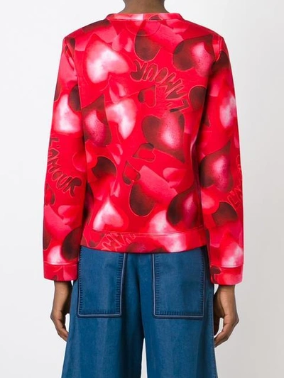 Shop Valentino Heart Print Sweatshirt