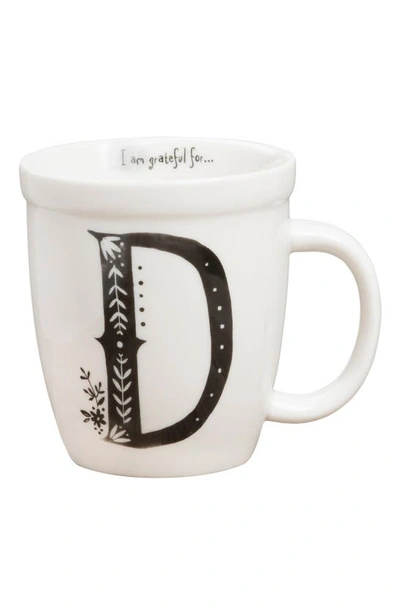 Shop Natural Life 'i Am Grateful For' Monogram Coffee Mug In White