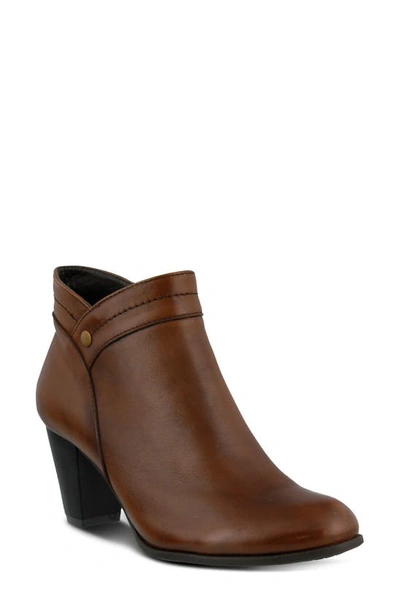 Shop Spring Step Italia Bootie In Brown Leather