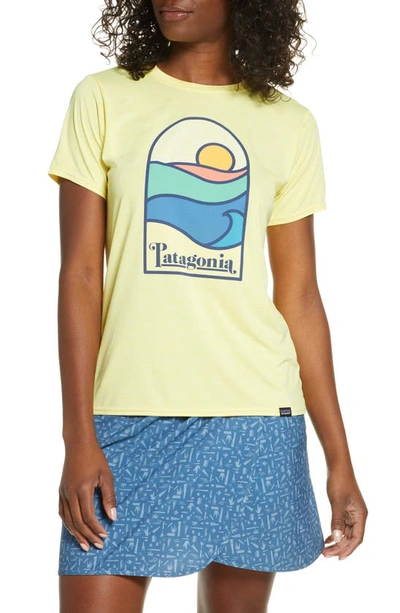 Shop Patagonia Capilene Daily Graphic Tee In Sunset Sets Pineapple