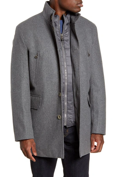 Shop Cole Haan 3-in-1 Car Coat In Light Grey