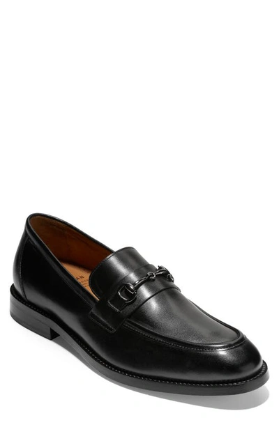 Shop Cole Haan American Classics Kneeland Bit Loafer In Black Leather