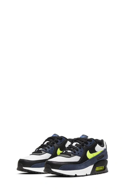 Shop Nike Air Max 90 Sneaker In Navy/ Volt/ Black/ Blue