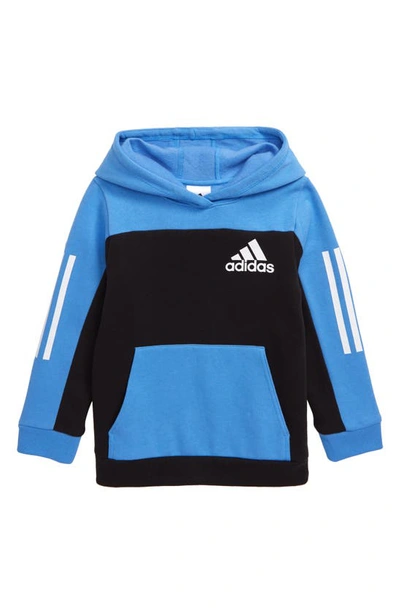 Shop Adidas Originals Colorblock Fleece Hoodie In Blue