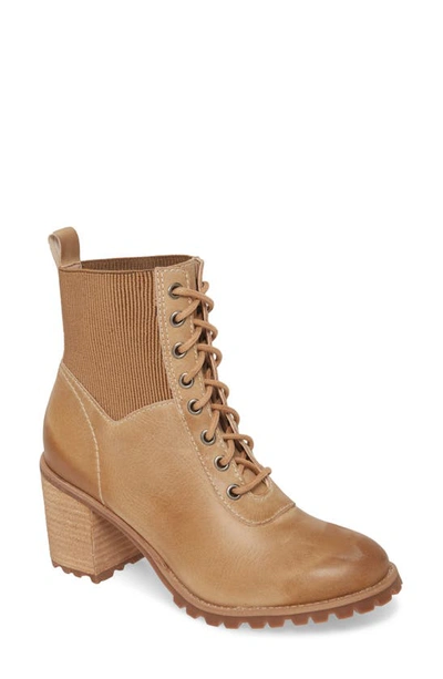 Shop Matisse Moss Lace-up Boot In Tan Leather