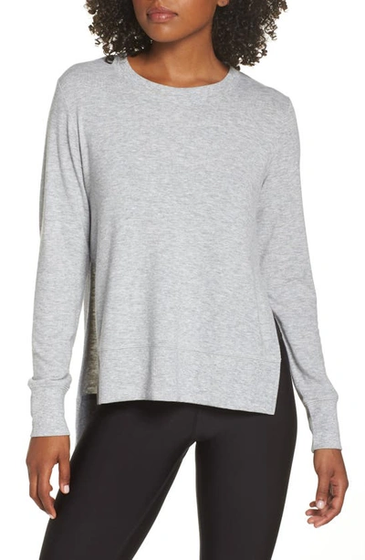 Shop Alo Yoga 'glimpse' Long Sleeve Top In Doveg Hth