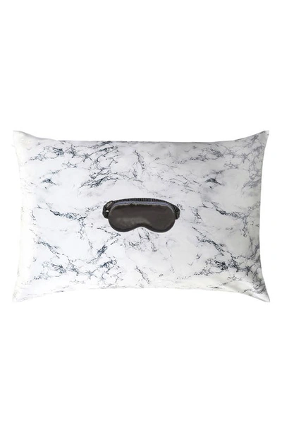 Shop Slip Marble & Charcoal Pillowcase & Sleep Mask Set