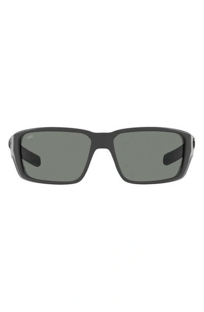 Shop Costa Del Mar Fantail Pro 60mm Polarized Mirror Rectangular Sunglasses In Grey
