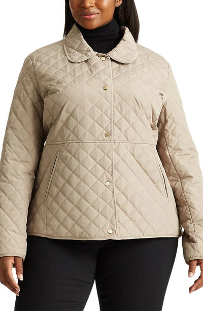 Lauren Ralph Lauren Diamond Quilted Jacket In Taupe | ModeSens