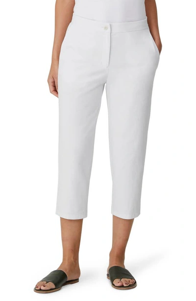 Shop Eileen Fisher Tapered Capri Pants In White
