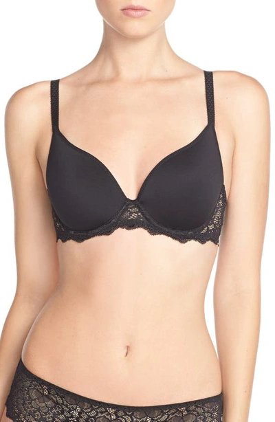 Shop Simone Perele Caresse Underwire Plunge Bra In Black