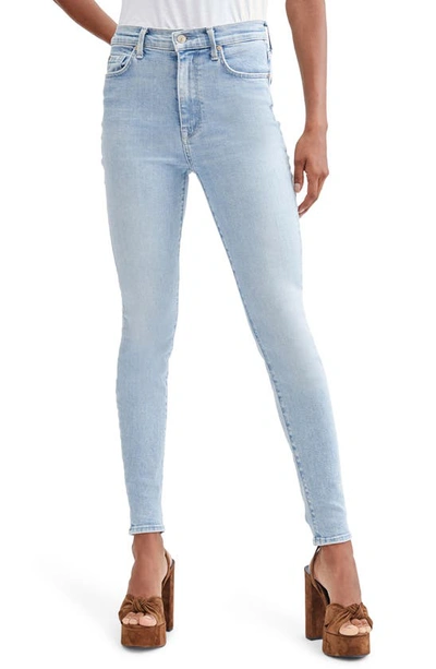 Shop Seven The High Waist Skinny Jeans In Light Palm Stretch