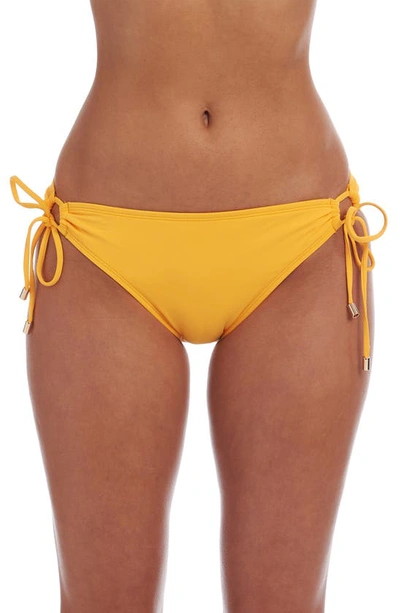 Shop La Blanca Island Goddess Hipster Bikini Bottoms In Marigold