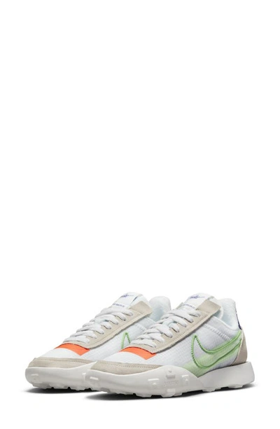 Shop Nike Waffle Racer 2x Sneaker In Desert Sand/ Mean Green/ White