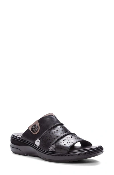Shop Propét Gertire Slide Sandal In Black Leather
