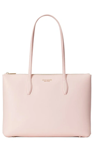 Shop Kate Spade Large All Day Leather Tote In Chalk Pink