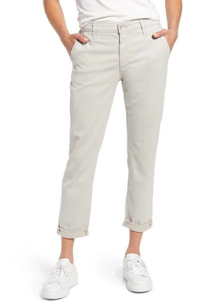 Shop Ag Caden Crop Twill Trousers In Fade To Graye