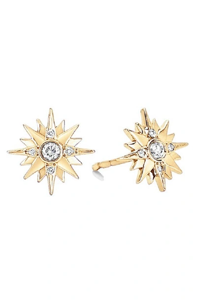 Shop Sara Weinstock Starburst Diamond Stud Earrings In 18k Yg
