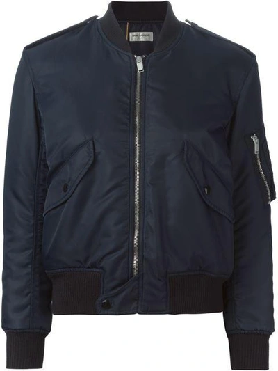 Shop Saint Laurent Classic Bomber Jacket