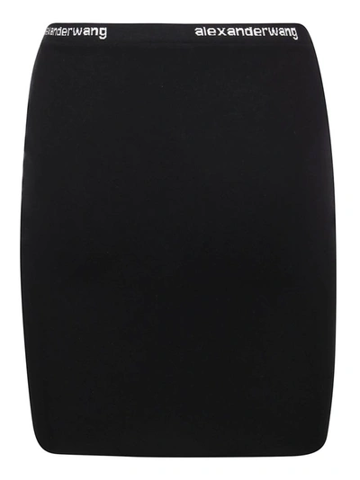 Shop Alexander Wang Women's Black Viscose Skirt
