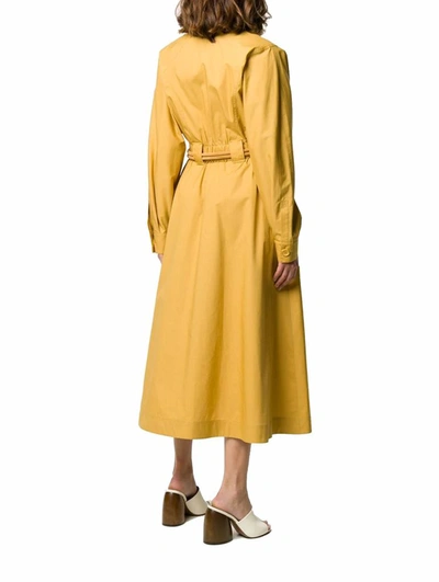 Shop Fendi Women's Yellow Cotton Dress