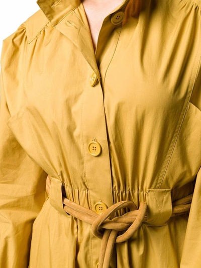 Shop Fendi Women's Yellow Cotton Dress