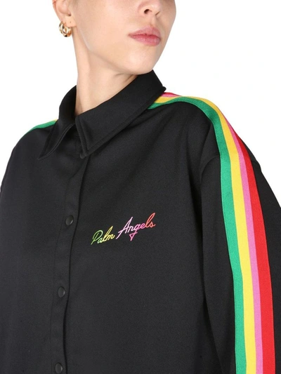 Shop Palm Angels Women's Black Polyester Shirt