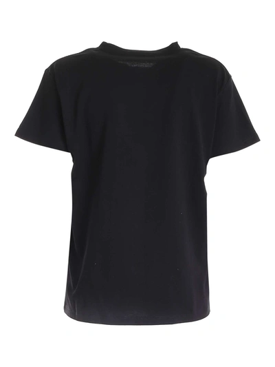 Shop Fabiana Filippi Embellished-pocket T-shirt In Black