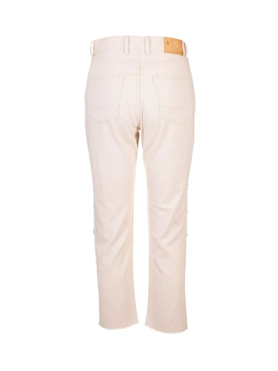 Shop Golden Goose Women's Beige Cotton Pants