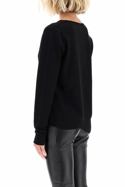 Shop Saint Laurent Women's Black Cashmere Jumper