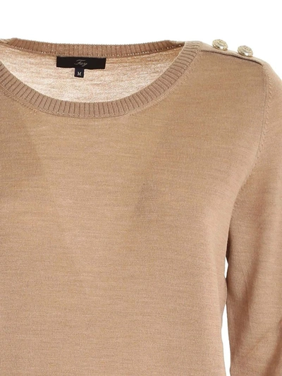 Shop Fay Women's Beige Sweater