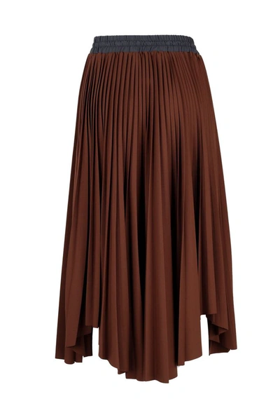 Shop Fabiana Filippi Women's Brown Polyester Skirt