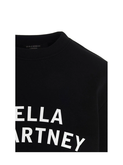 Shop Stella Mccartney Black Crewneck Sweatshirt With Logo Print