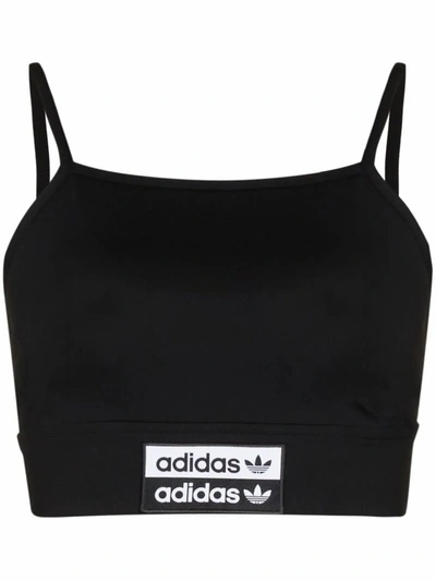 Shop Adidas Originals Adidas Women's Black Polyester Top