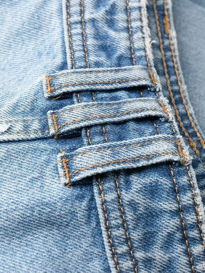 Shop Balmain Women's Blue Cotton Jeans