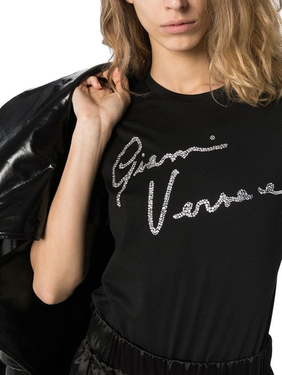 Shop Versace Women's Black Cotton T-shirt