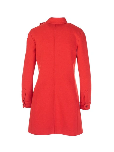 Shop Saint Laurent Women's Red Wool Dress