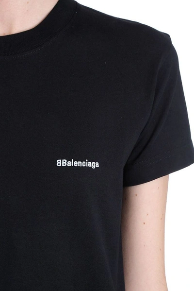 Shop Balenciaga Women's Black Cotton T-shirt