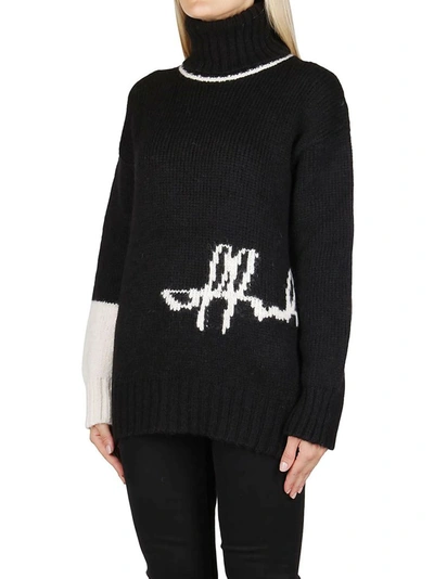Shop Off-white Women's Black Wool Sweater
