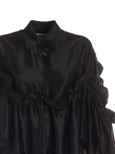 Shop Maison Margiela Women's Black Viscose Dress