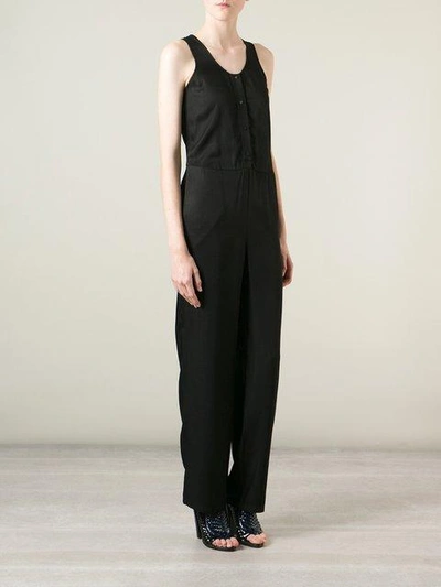 Alexander Wang T Buttoned Jumpsuit In Black
