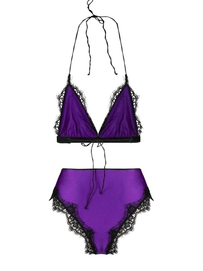 Shop Oseree Oséree Women's Purple Polyester Bikini