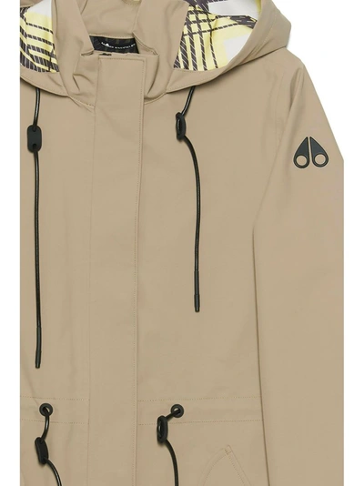 Shop Moose Knuckles Women's Beige Polyester Outerwear Jacket