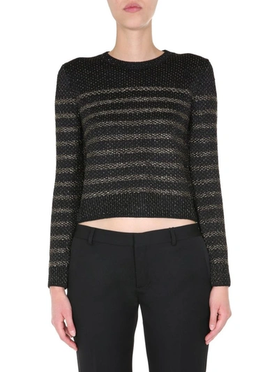 Shop Saint Laurent Women's Black Viscose Sweater