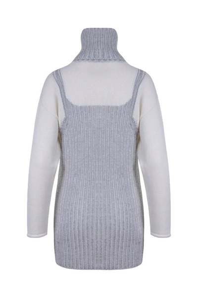 Shop Off-white Women's Grey Wool Sweater