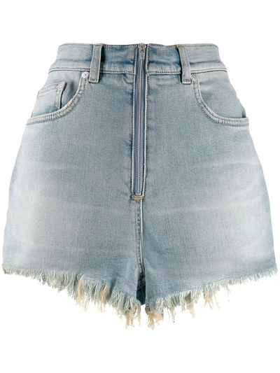 Shop Givenchy Women's Light Blue Cotton Shorts
