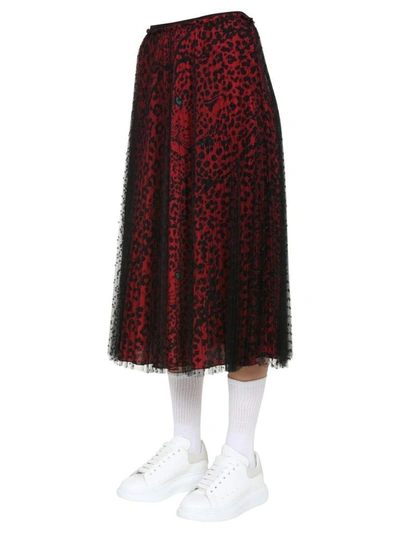 Shop Red Valentino Women's Red Polyester Skirt