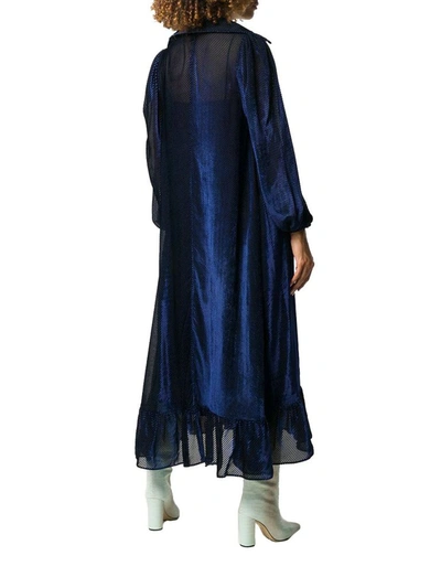 Shop Fendi Women's Blue Viscose Dress